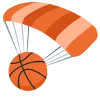 paracadute + palla da pallacanestro