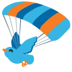 paracadute + uccello