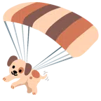 paracadute + muso di cane