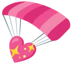 paracadute + cuore che luccica