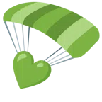 paracadute + cuore verde