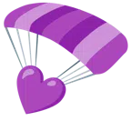 paracadute + cuore viola