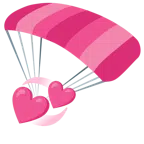 paracadute + cuori che girano