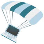paracadute + computer portatile