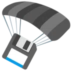 paracadute + floppy disc