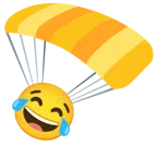 paracadute + faccina con lacrime di gioia