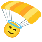 paracadute + faccina con sorriso e aureola