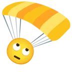 paracadute + faccina con occhi al cielo