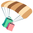 paracadute + borse della spesa