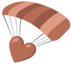 paracadute + cuore marrone