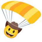 paracadute + faccina con cappello da cowboy