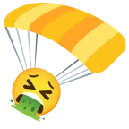 paracadute + faccina che vomita