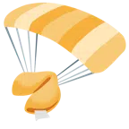 paracadute + biscotto della fortuna