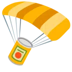 paracadute + cibo in scatola