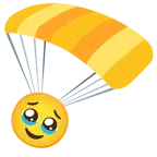paracadute + faccina che trattiene le lacrime