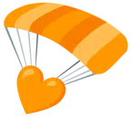 paracadute + cuore arancione