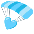 paracadute + cuore azzurro