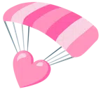 paracadute + cuore rosa