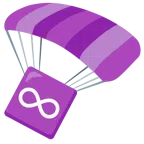 paracadute + simbolo dell’infinito