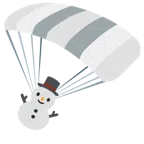 paracadute + pupazzo di neve senza neve
