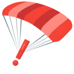 paracadute + punto esclamativo rosso