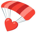 paracadute + cuore rosso