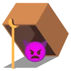 mouse trap + angry face with horns