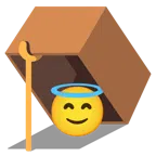 mouse trap + smiling face with halo