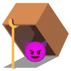 mouse trap + smiling face with horns