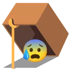 mouse trap + anxious face with sweat