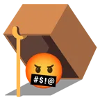 mouse trap + face with symbols on mouth