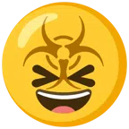 biohazard + grinning squinting face