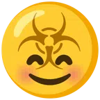 biohazard + smiling face with smiling eyes