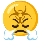 biohazard + face with steam from nose