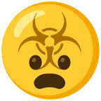 biohazard + frowning face with open mouth
