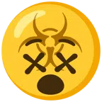 biohazard + face with crossed-out eyes