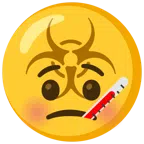 biohazard + face with thermometer
