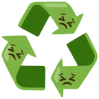 recycling symbol + persevering face