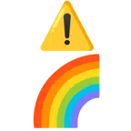 warning + rainbow