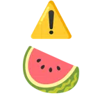 warning + watermelon