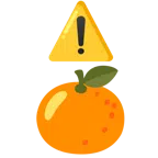 warning + tangerine