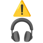warning + headphone