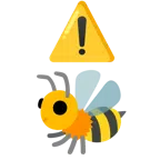 warning + honeybee