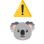 warning + koala