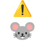 warning + mouse face