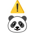 warning + panda