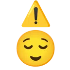 warning + relieved face
