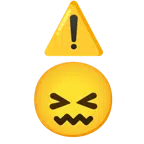 warning + confounded face