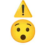 warning + hushed face