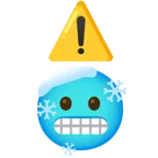 warning + cold face